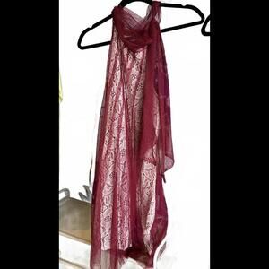 Elegant Burgundy Lace dress- Perfect for Layering